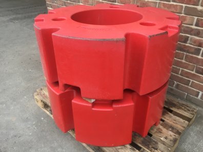 2x 1000kg Fendt rear wheel weights