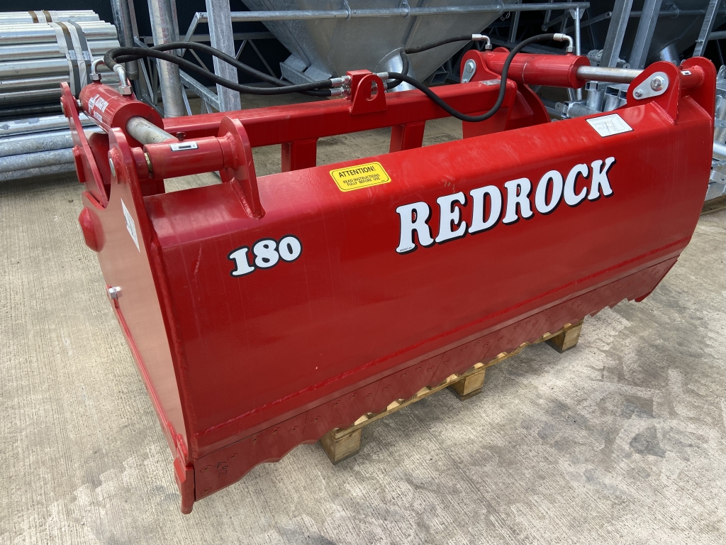 Redrock 180/85 shear grab, NEW, 1.8m wide 85cm high, chrome rams, bolt on blades