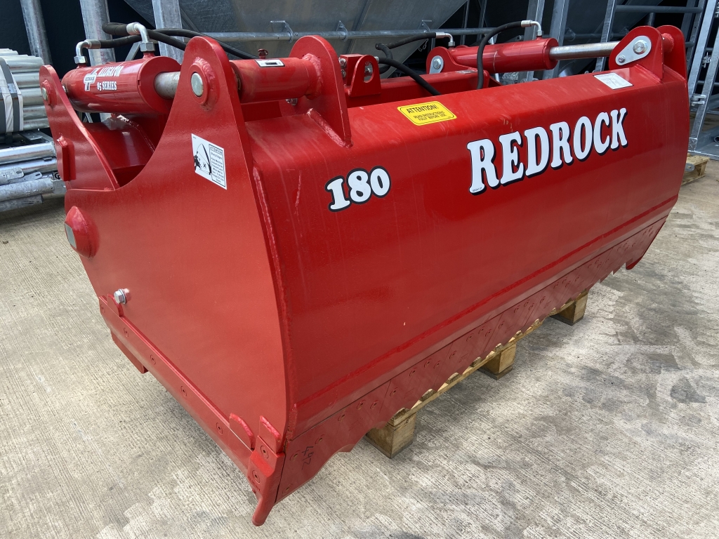 Redrock 180/85 shear grab, NEW, 1.8m wide 85cm high, chrome rams, bolt on blades