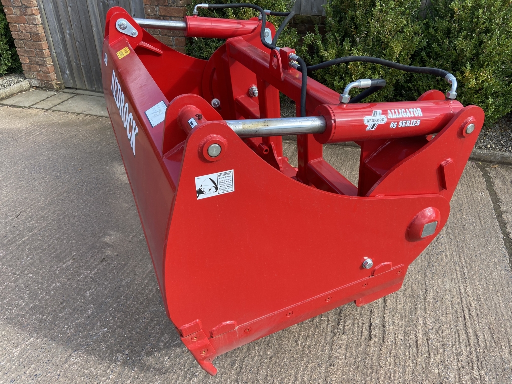 Redrock 180/85 shear grab, NEW, 1.8m wide 85cm high, chrome rams, bolt on blades