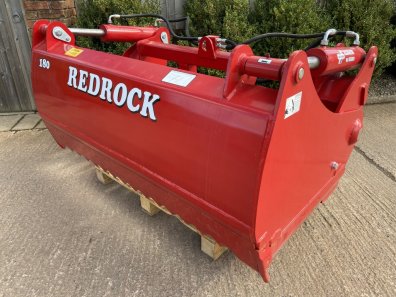 Redrock 180/85 shear grab, NEW, 1.8m wide 85cm high, chrome rams, bolt on blades