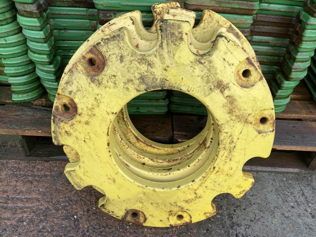 John Deere crawler idler weights, 45kg, good condition