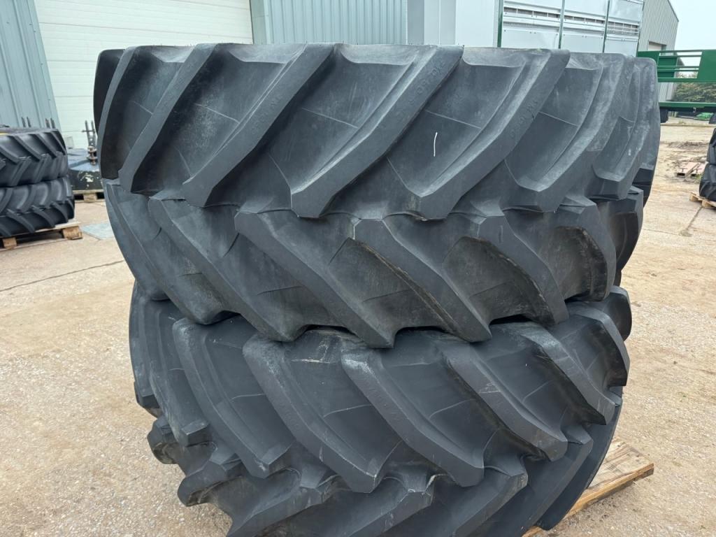 2x 710/60/42 Trelleborg 95% tyres fitted to John Deere 10 stud wheels