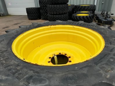 2x 710/60/42 Trelleborg 95% tyres fitted to John Deere 10 stud wheels