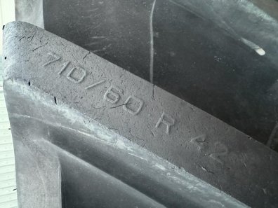 2x 710/60/42 Trelleborg 95% tyres fitted to John Deere 10 stud wheels