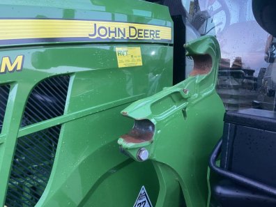 MX U408 loader boom, c/w brackets and valve to fit John Deere 6120M, flexpilot hydraulic joystick, multi docking, pin and cone carriage, third service, 3.75m height, 1,750kg lift, very little use