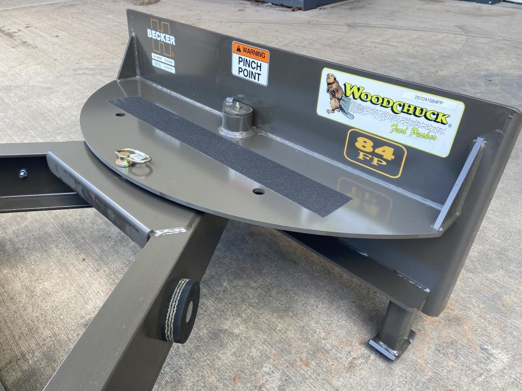 Woodchuck 84FP Feed pusher, NEW, 7ft wide, left and right working angle