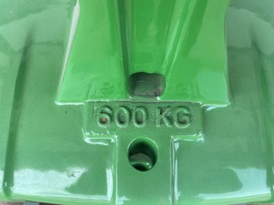 Quicke 600kg weight block, NEW, John Deere green, compatible with 600kg extension