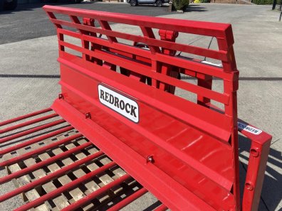 Redrock 8ft 6" buckrake, NEW, hydraulic push off, three point linkage, 13 bottom tines + 4 side