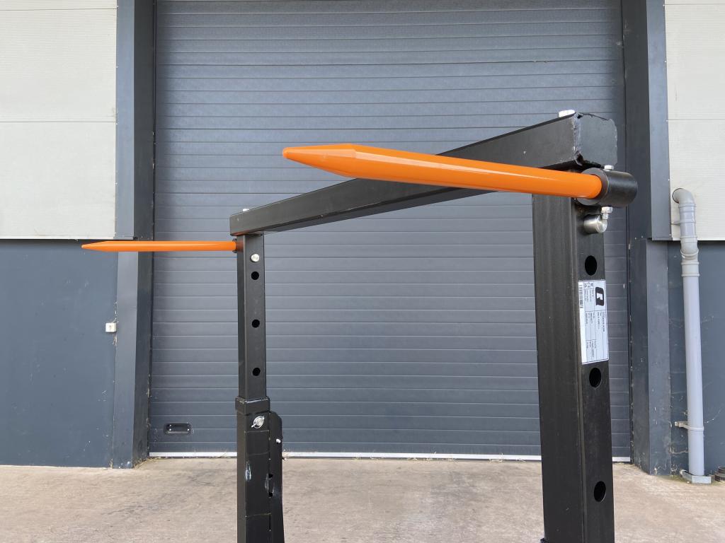 Quicke L+ bale fork, NEW, hinged lower folding tines, extra top tines, height adjustable frame, bracket ready