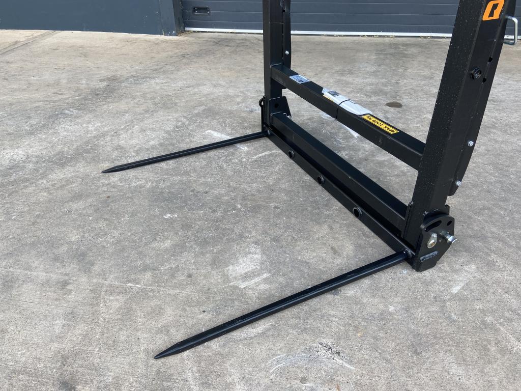 Quicke L+ bale fork, NEW, hinged lower folding tines, extra top tines, height adjustable frame, bracket ready