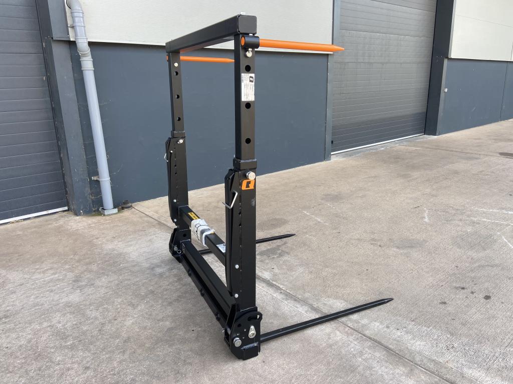 Quicke L+ bale fork, NEW, hinged lower folding tines, extra top tines, height adjustable frame, bracket ready
