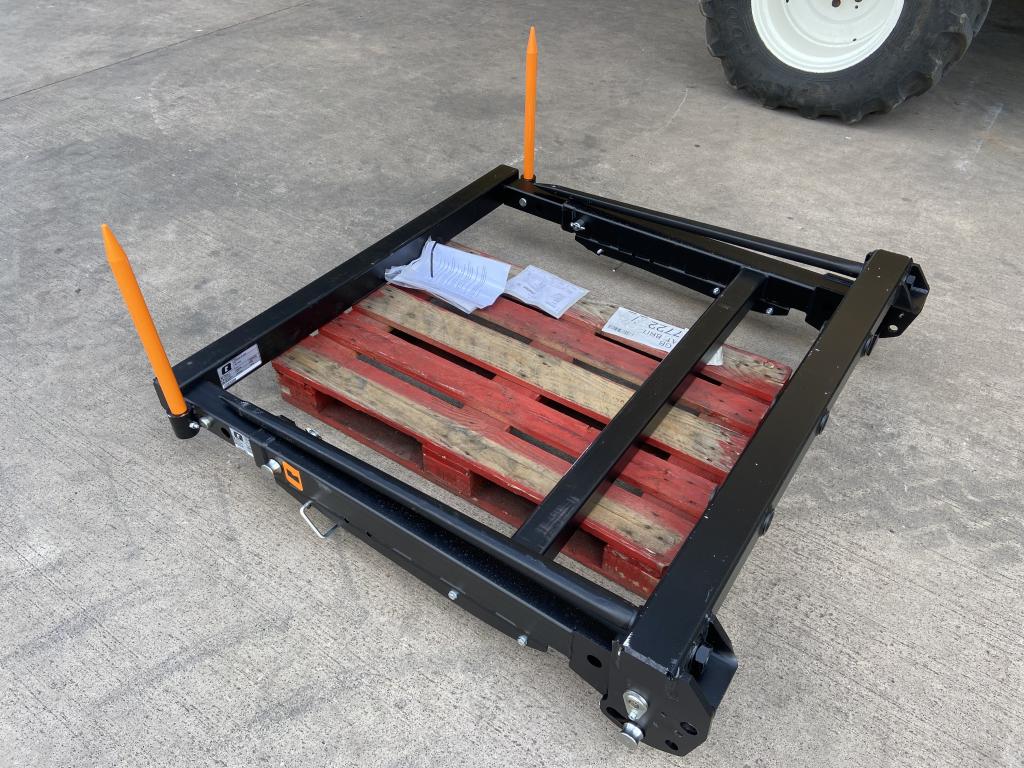 Quicke L+ bale fork, NEW, hinged lower folding tines, extra top tines, height adjustable frame, bracket ready
