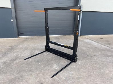 Quicke L+ bale fork, NEW, hinged lower folding tines, extra top tines, height adjustable frame, bracket ready
