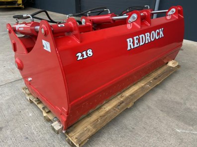 Redrock 218/85 shear grab, NEW, 2.18 Metres wide, 85 cm high, three ram, chrome rams, bolt on blades, bracket ready