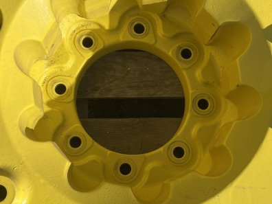 John Deere rear wheel weights, NEW, complete with 8 stud carriers