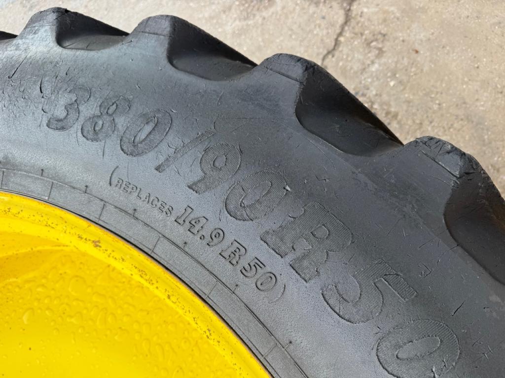 2x 380/90/50 + 2x 380/85/34 row crop wheels to fit John Deere 6145R/6155R and 6R 185