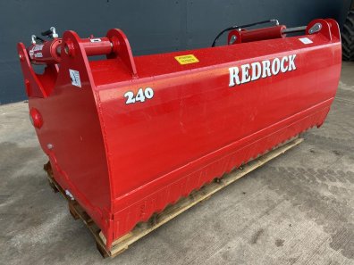 Redrock 100 series, 240 shear grab, NEW, 2.4 meters wide, 1 meter high, twin ramnchrome rams, bolt on blades
