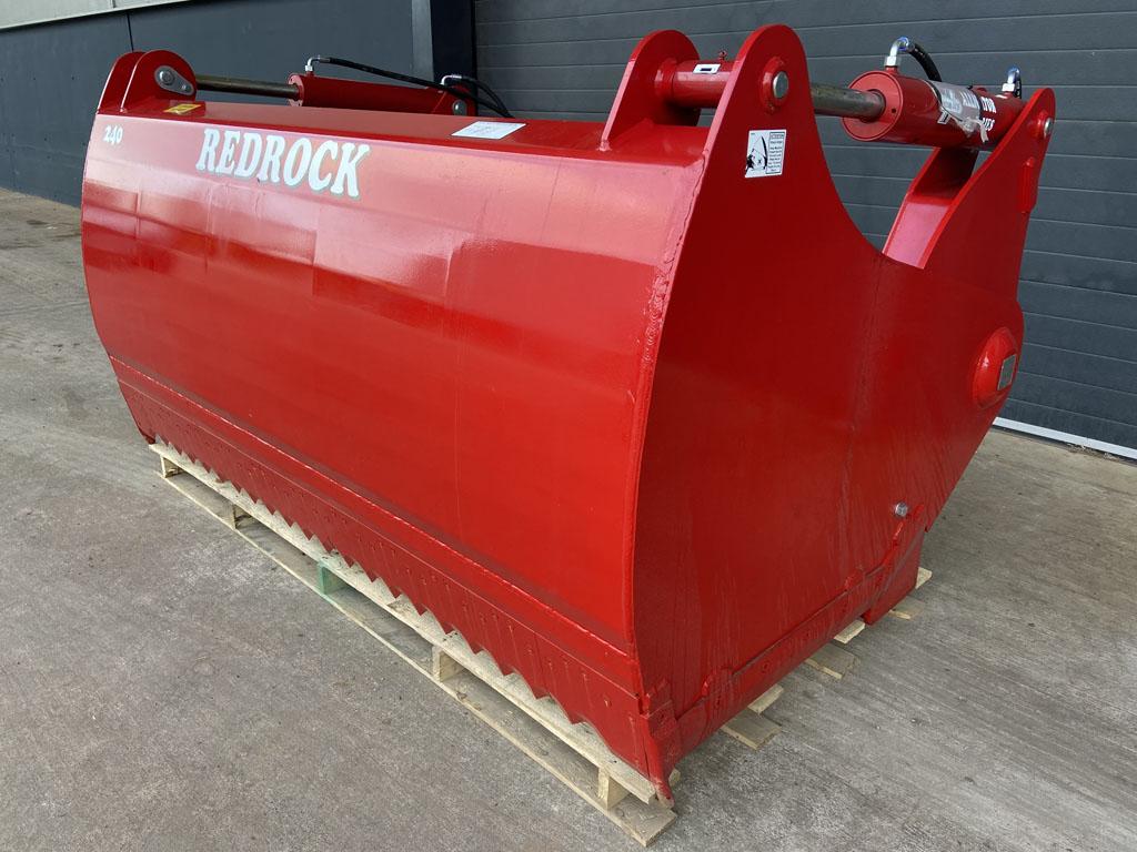 Redrock 240/130 shear grab, NEW, 2.4 meters wide, 1.3 meter high, twin ram, chrome rams, bolt on blades
