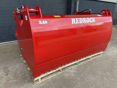 Redrock 240/130 shear grab, NEW, 2.4 meters wide, 1.3 meter high, twin ram, chrome rams, bolt on blades