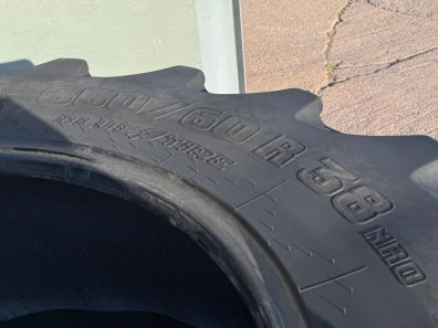 2x 650/60/38 Trelleborg TM1060 tyres 60-70%