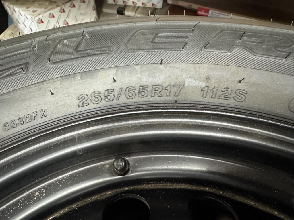 4x Bridgestone Dueler A/T tyres fitted to Toyota Hi-Lux wheels, delivery miles only