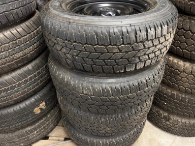 4x Bridgestone Dueler A/T tyres fitted to Toyota Hi-Lux wheels, delivery miles only