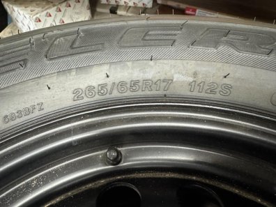 4x Bridgestone Dueler A/T tyres fitted to Toyota Hi-Lux wheels, delivery miles only