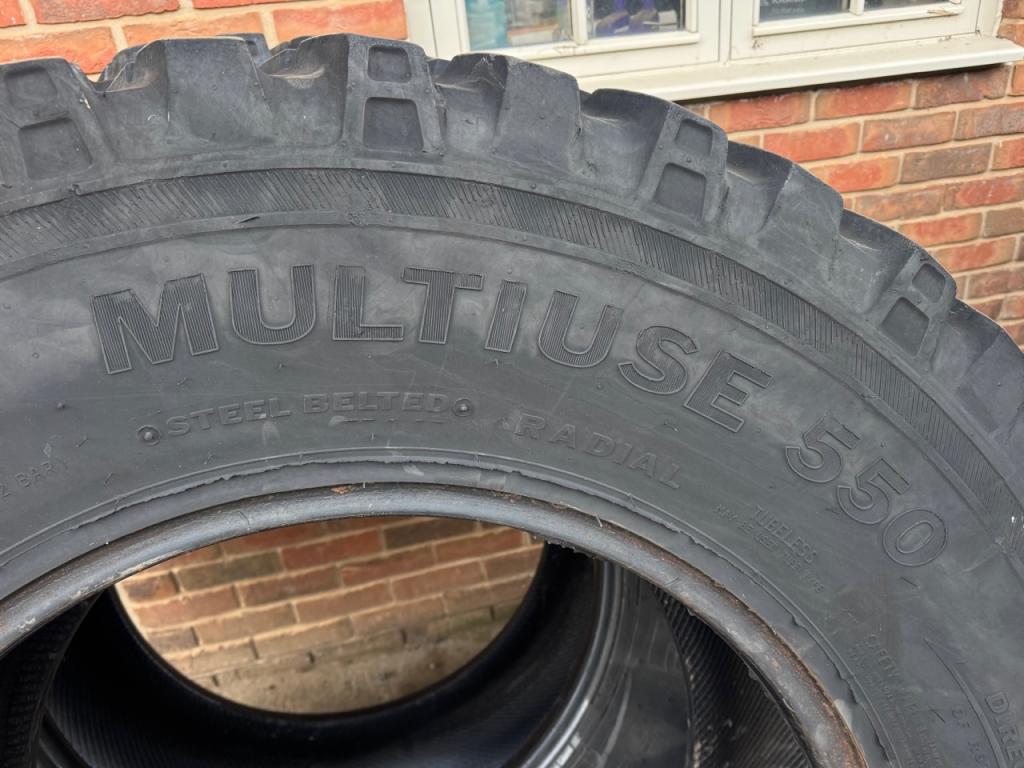 2 x 540/65/30 Alliance Multiuse 550 industrial tyres
