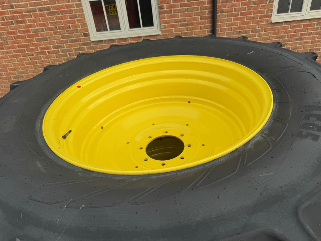2x 650/65/38 + 2x 540/65/28 Mitas tyres fitted to John Deere wheels