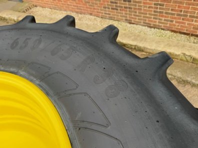 2x 650/65/38 + 2x 540/65/28 Mitas tyres fitted to John Deere wheels