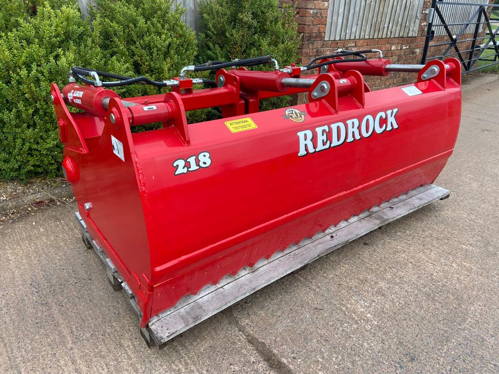 Redrock 218/85 shear grab, NEW, 2.18 Metres wide, 85 cm high, three ram, chrome rams, bolt on blades, bracket ready