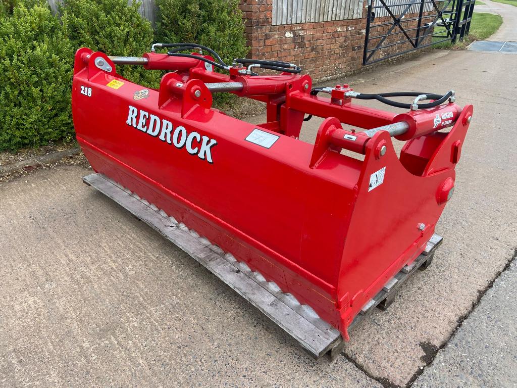 Redrock 218/85 shear grab, NEW, 2.18 Metres wide, 85 cm high, three ram, chrome rams, bolt on blades, bracket ready