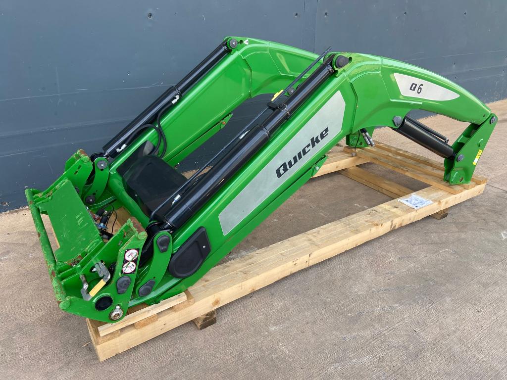 Quicke Q6 loader boom, 2020, John Deere green, Euro carriage
