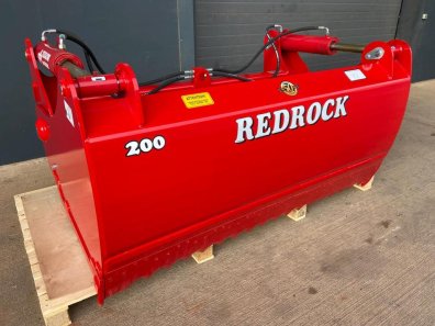 Redrock 200/100 alligator shear grab, NEW, Redrock 100 series, 200 shear grab, 2 meters wide, 1 meter high, twin ram, chrome rams, bolt on blades