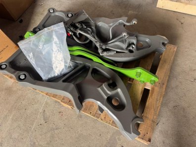 Fendt loader brackets, bonnet guards and pipework, removed from new 2026 Gen6 Fendt 724
