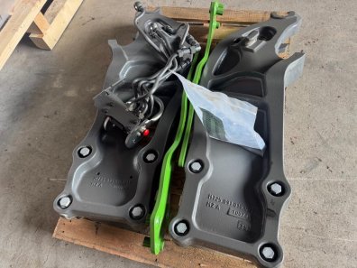 Fendt loader brackets, bonnet guards and pipework, removed from new 2026 Gen6 Fendt 724