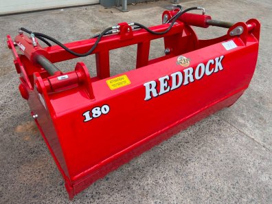 Redrock 180/85 shear grab, NEW, 1.8m wide 85cm high, chrome rams, bolt on blades, bolt on hooks available