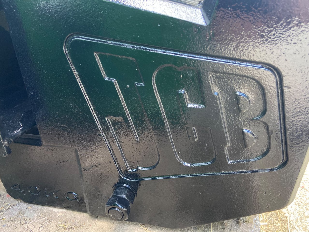 JCB Fastrac weight block, 16x 40kg JCB wafer weights, front linkage frame