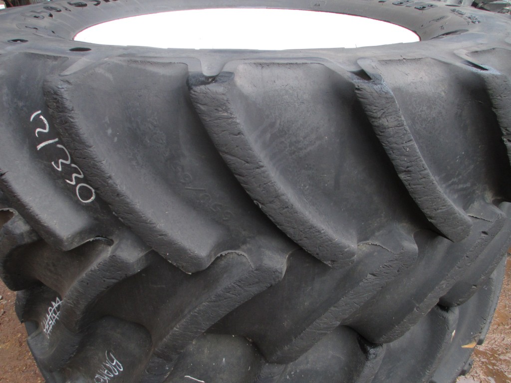 Goodyear 650/65/42 + 540/65/30 80% tyres fitted to New Holland wheels