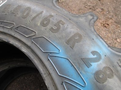 Continental 540/65/38 95% tyres fitted to Case wheels + 440/65/28 95% tyres