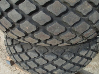 2x 18.4/26 BKT turf tyres fitted to Massey Ferguson wheels