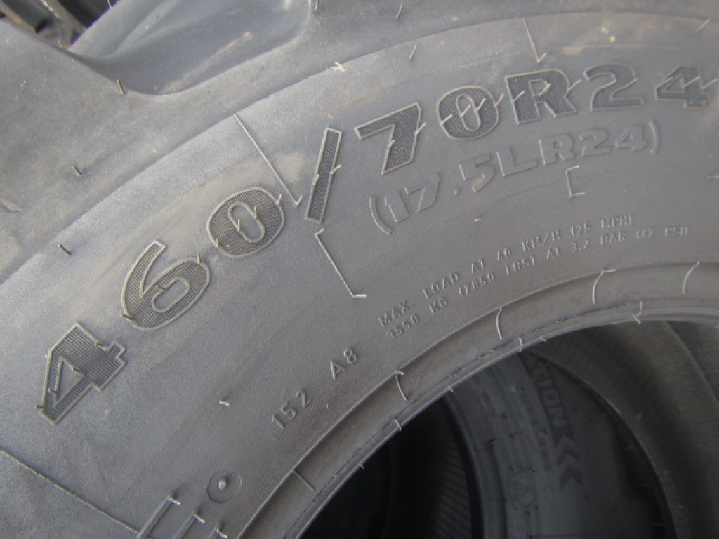 4x new Goodyear 17.5/24 (460/70/24) telescopic handler tyres
