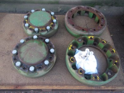 2x front + 2x rear wheel spacer for John Deere 7530