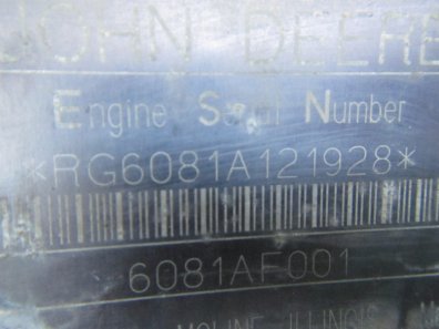 John Deere RG6081 engine, this is the same engine fitted to a John Deere 8410