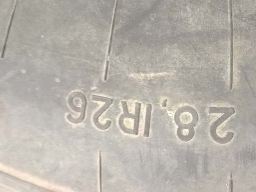 John Deere rims fitted with Prostor 28/26 tyres, 90% tread, 12 ply rating