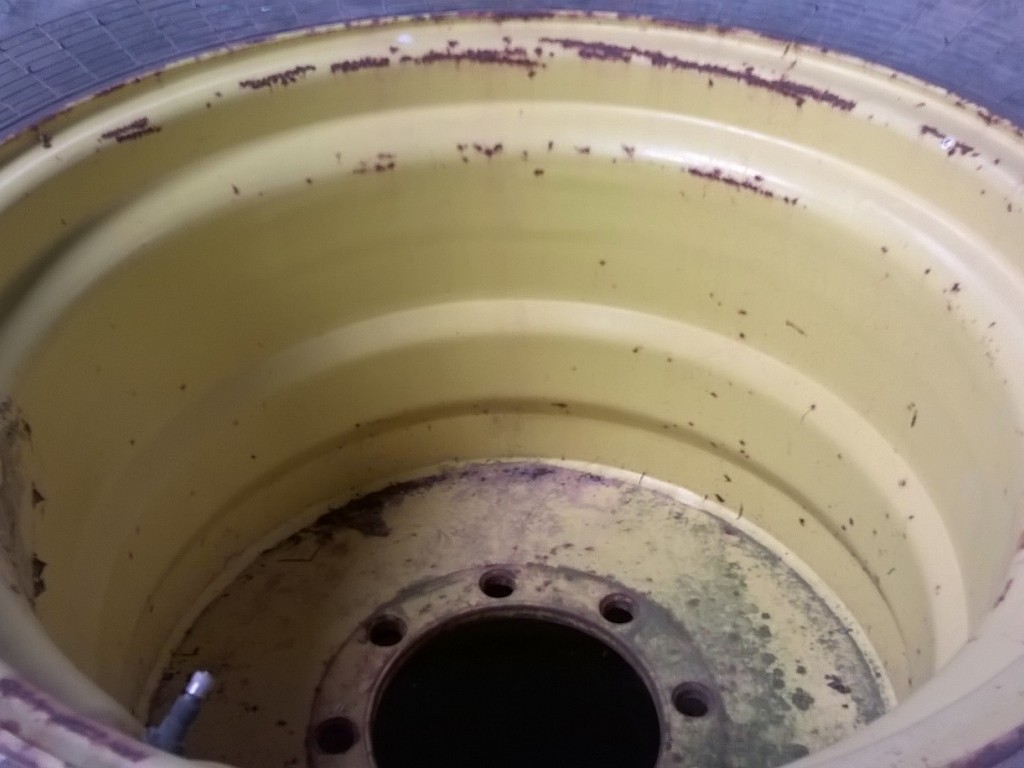 John Deere rims fitted with Prostor 28/26 tyres, 90% tread, 12 ply rating