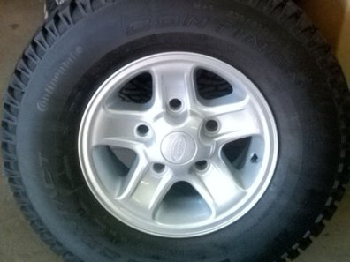 5x 2016 Land Rover Boost alloy wheels, 2016, Continental 235/85/16 tyres, delivery mileage only