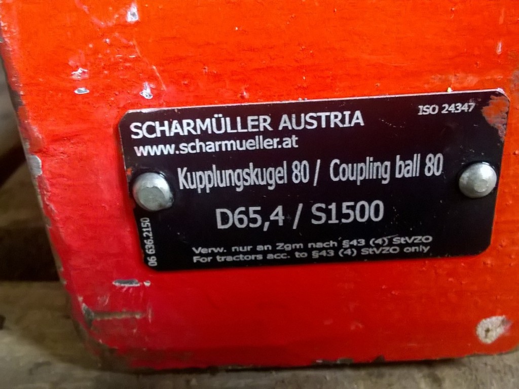 Scharmuller heavy duty ball hitches, to fit Dromone, Bill Bennet, Case, New Holland and John Deere hitches, little use
