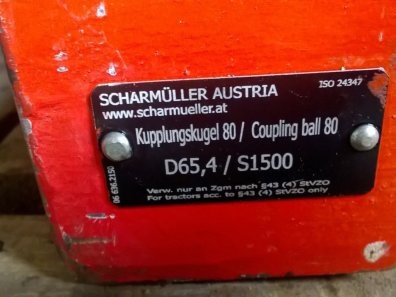Scharmuller heavy duty ball hitches, to fit Dromone, Bill Bennet, Case, New Holland and John Deere hitches, little use